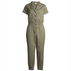 UTILITY SHORT SLEEVE JUMPSUIT - ARMY GREEN